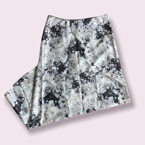 Vince Painted Crema Silk MIDI Skirt